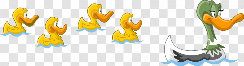 Duck Cartoon Gratis - Yellow - Ducks Swimming Transparent PNG