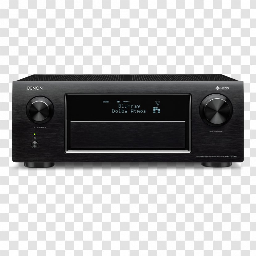 AV Receiver Denon AVR-X6300H 11Ch X140w Full 4K HD Dual Mono Block Audio - 4k Resolution - Surround Channels Transparent PNG