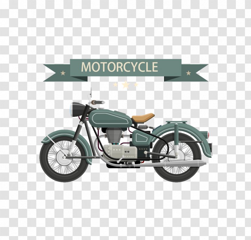 Classic Car Motorcycle Clip Art - Powered Vector Elements Transparent PNG