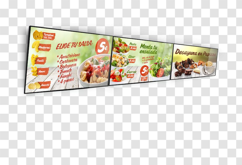 Fast Food Menu Light Advertising - Digital Signs Transparent PNG