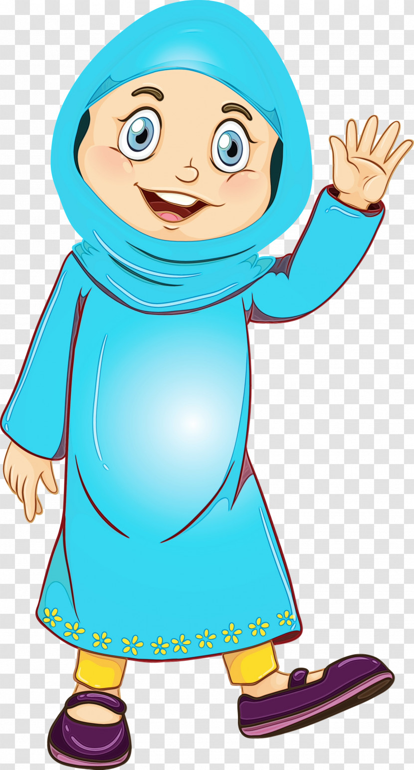 Cartoon Waving Hello Pleased Gesture Transparent PNG