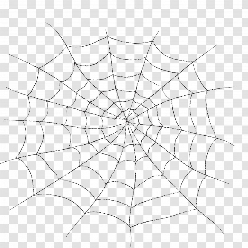 Spider Web - Monochrome - Pattern Transparent PNG