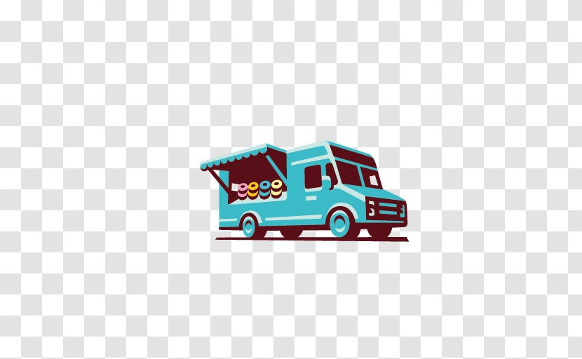 Doughnut Food Truck - Vehicle - Blue Transparent PNG