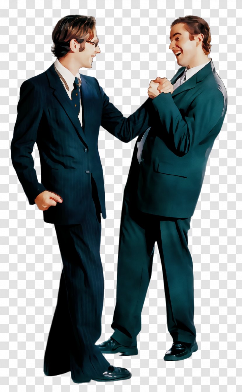 Suit Standing Formal Wear Male Gesture - Paint - Businessperson Finger Transparent PNG