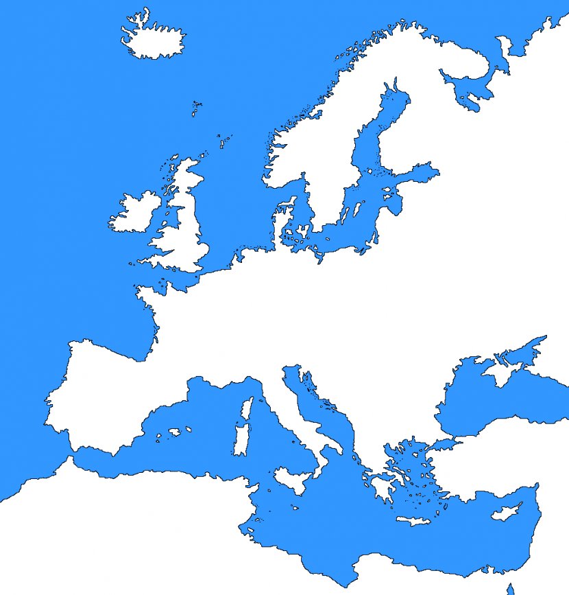 Europe Blank Map Border World - Area - Cliparts Transparent PNG