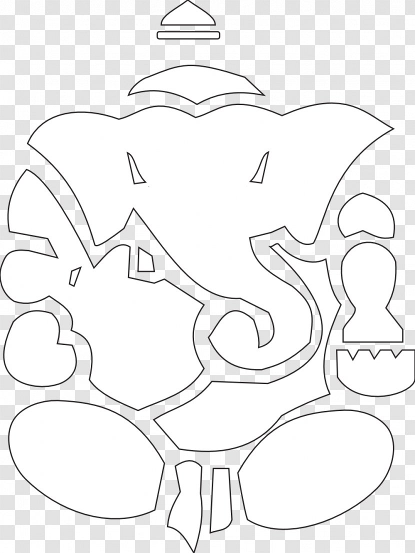 Ganesha Drawing Black And White Clip Art - Watercolor Transparent PNG