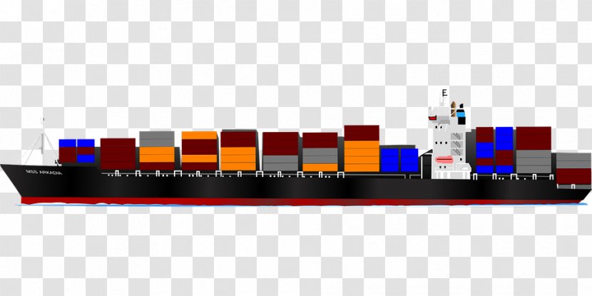 Container Ship Cargo Intermodal Clip Art - Vehicle Transparent PNG