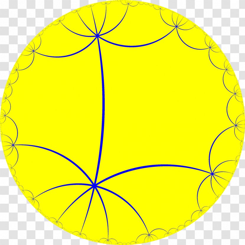 Tessellation Honeycomb Hexagon Tile Hyperbolic Geometry - Area - Circle Transparent PNG
