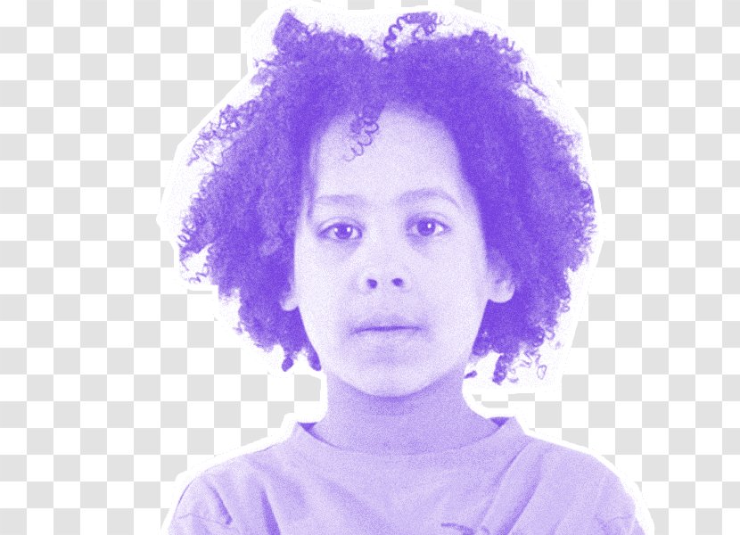 Boy Hair Coloring Purple Afro Eyebrow - Watercolor Transparent PNG