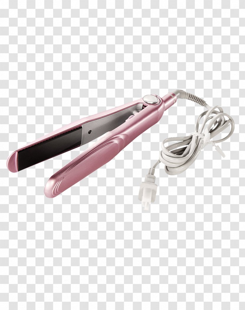 Hair Iron Straightening Perm - Pink Straightener Transparent PNG