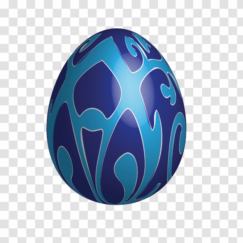 Red Easter Egg Clip Art - Large Blue Transparent PNG