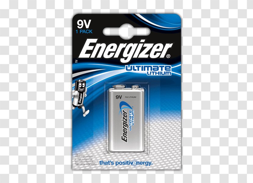 Electric Battery Nine-volt Energizer 635236 Lithium - Electronic Device - 9v Transparent PNG