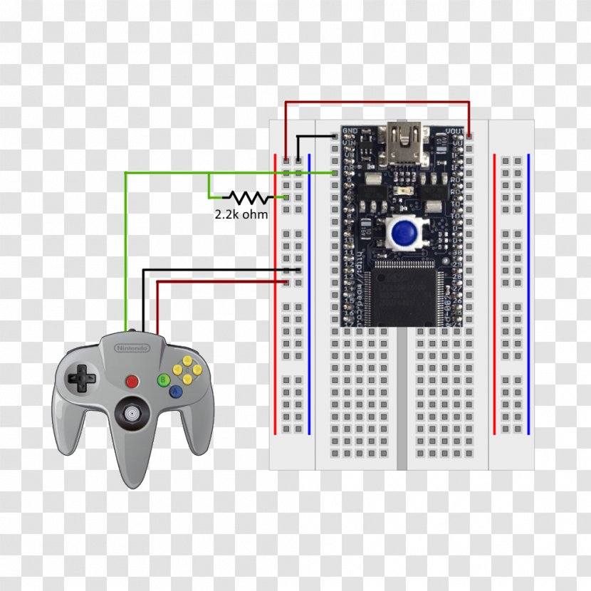 Microcontroller Nintendo 64 Controller Super Entertainment System Game Controllers - Joystick Transparent PNG