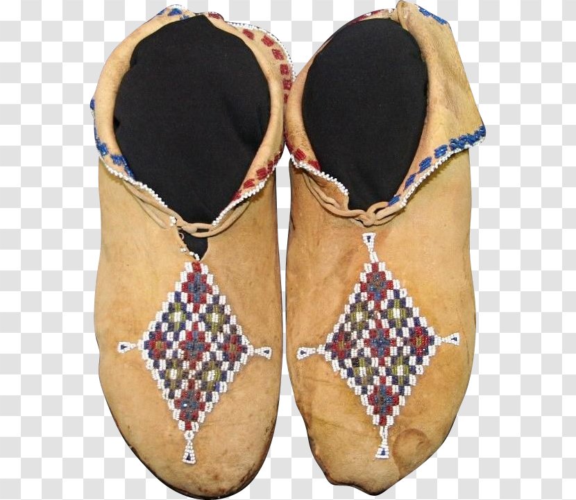 Slipper Moccasin Indigenous Peoples Of The Americas Beadwork Osage Nation - Native Americans In United States - Sandal Transparent PNG