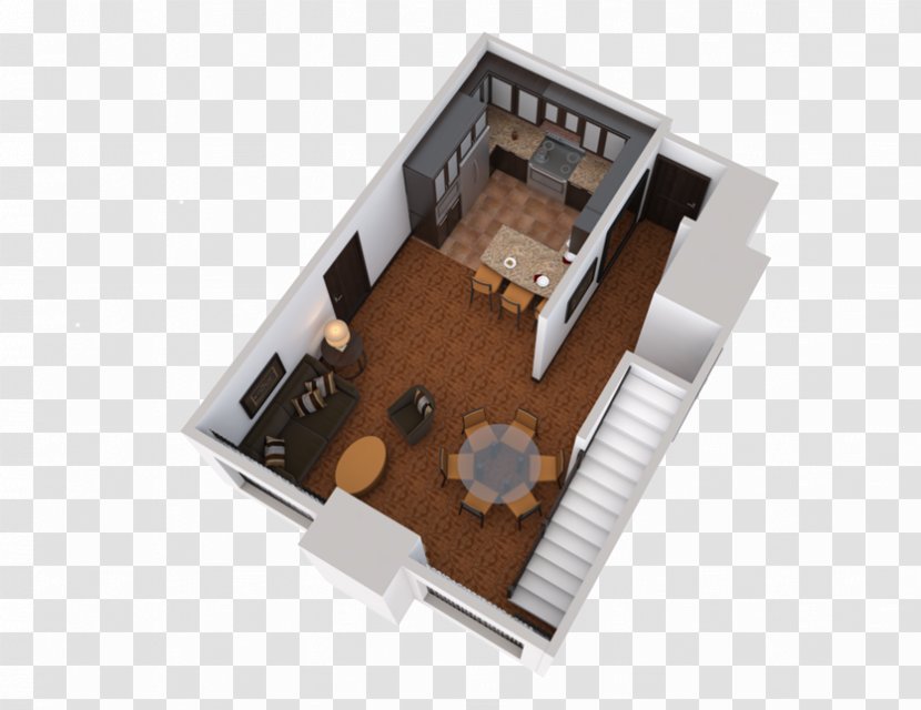 Bedroom House Plan Living Room - Bathroom - Top View Transparent PNG