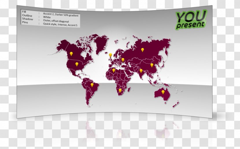World Map Microsoft PowerPoint Presentation - Mind Transparent PNG