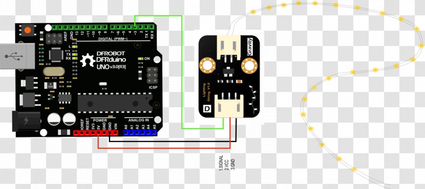 Arduino Sensor Electronics Digital-to-analog Converter Microelectromechanical Systems - System - Lighting String Transparent PNG