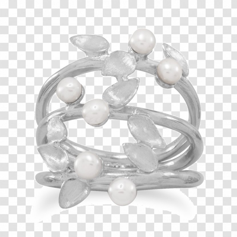 Cultured Freshwater Pearls Earring Rhodium - Bracelet - Ring Transparent PNG