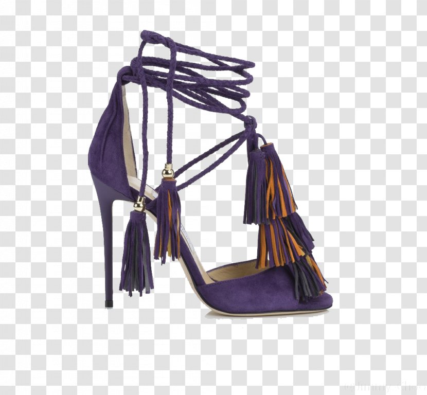 Shoe High-heeled Footwear Sandal Designer Purple - Irene Kim - Choo Tassel Thin Belt Strap High Heels Transparent PNG