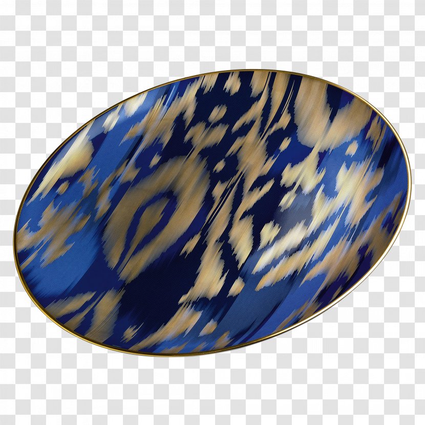 Cobalt Blue Plate Emerald Oval - Travel - Porcelain Letinous Edodes Transparent PNG