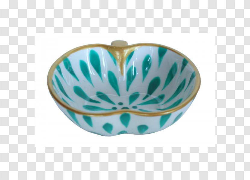 Ceramic Turquoise Bowl Tableware - Hand Painted Gift Box Transparent PNG