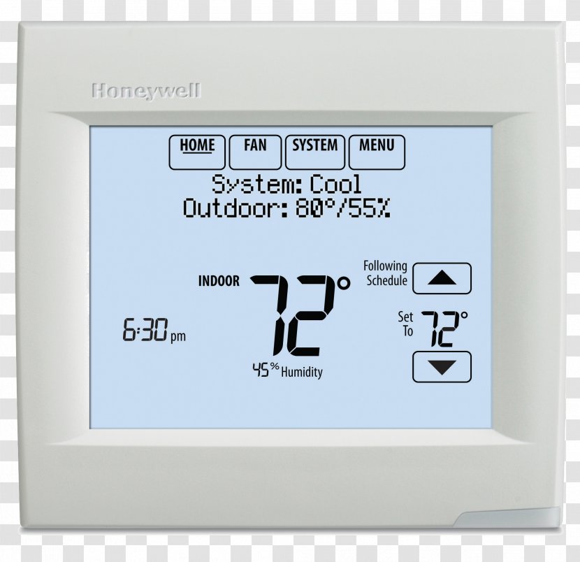 Honeywell VisionPro 8000 Programmable Thermostat Wi-Fi VisionPRO - Wifi - Conditioner Transparent PNG