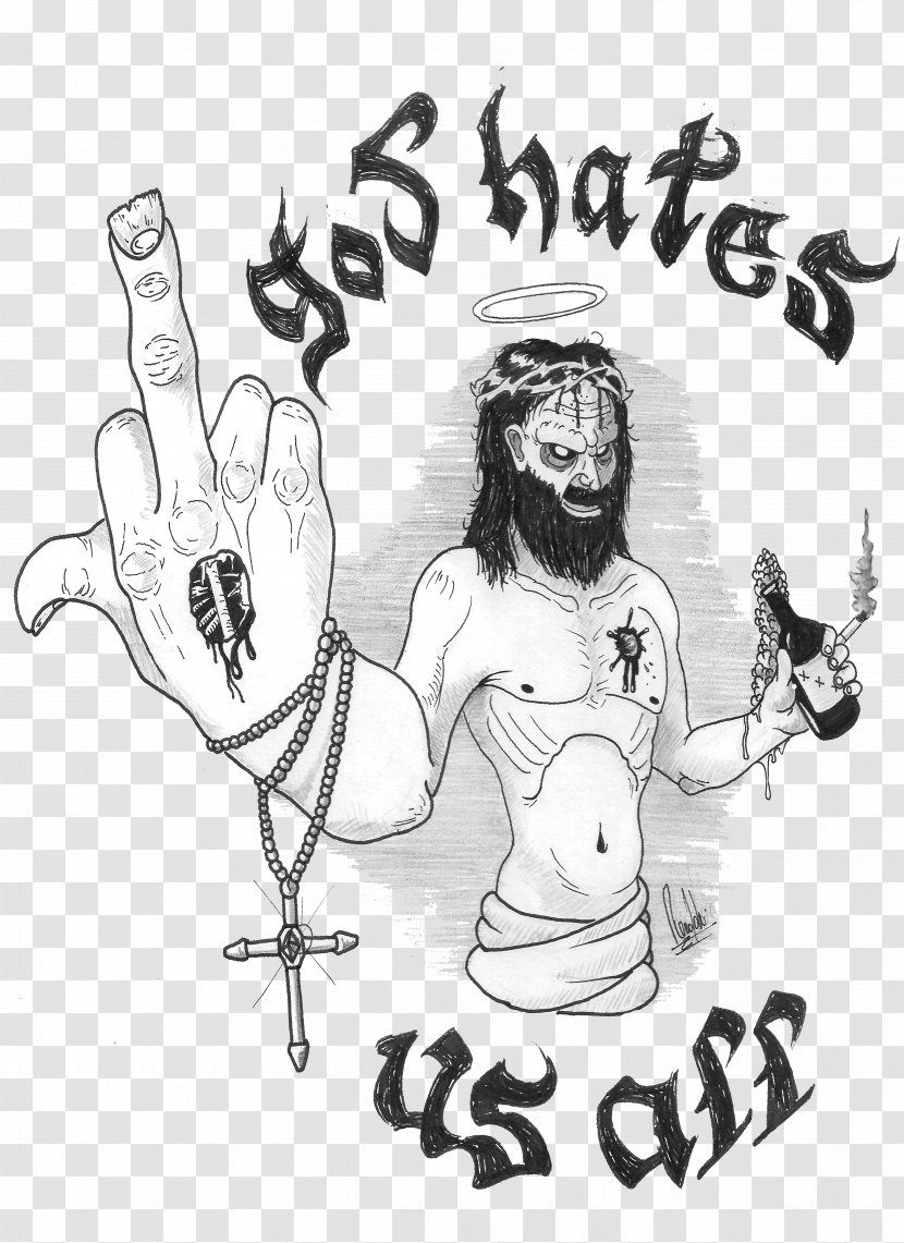 God Hates Us All Slayer Art Sketch - Watercolor - Tree Transparent PNG