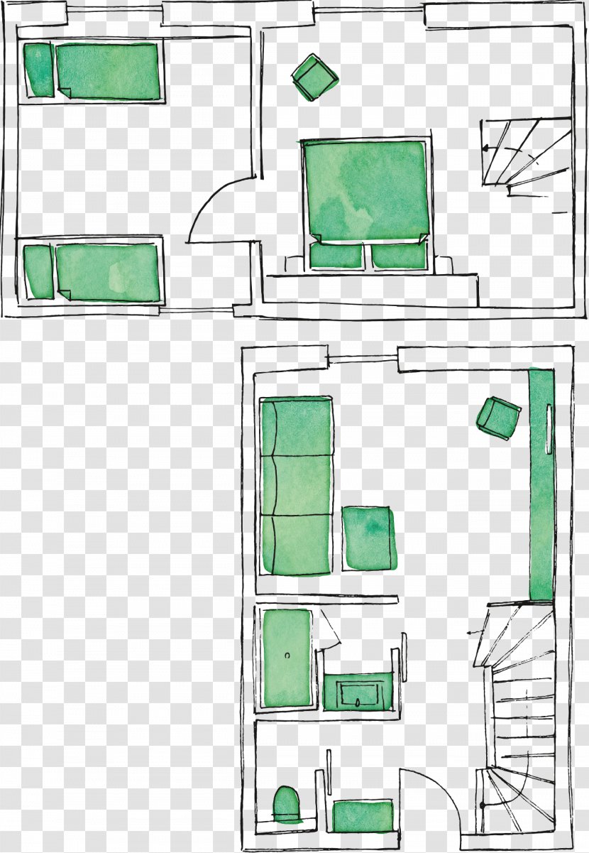 Floor Plan House Pattern - Rectangle Transparent PNG