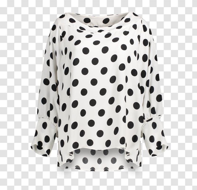 Polka Dot T-shirt Blouse Sleeve White Transparent PNG