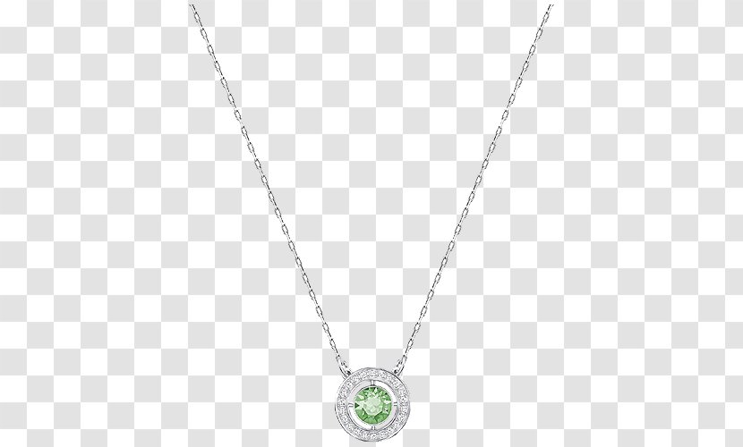 Locket Necklace Chain Jewellery Pattern - Pendant - Swarovski Women Green Transparent PNG