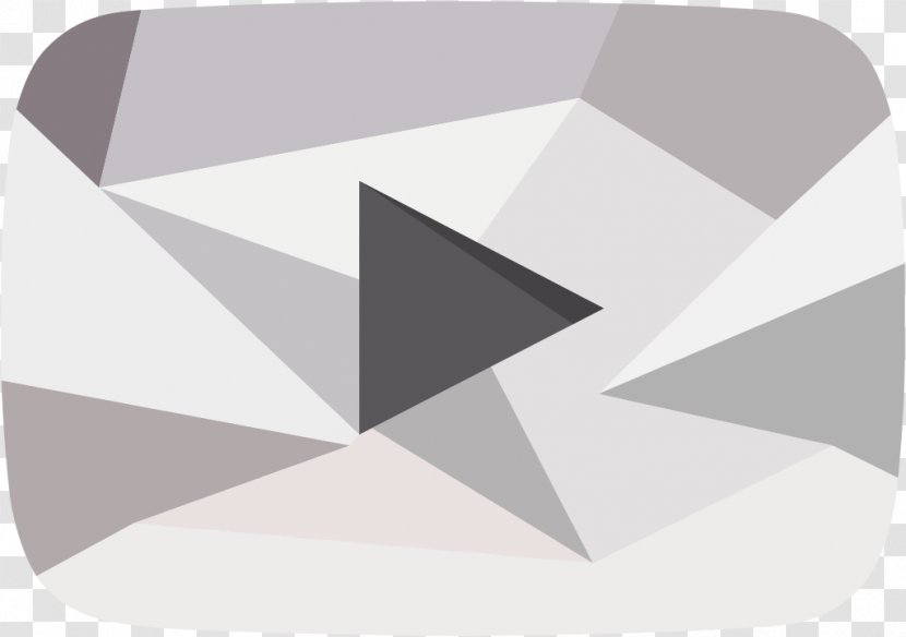 YouTube Play Button - Silhouette - Diamon Transparent PNG