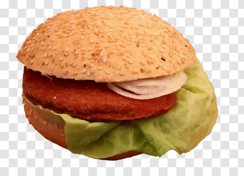 Salmon Burger Hamburger Cheeseburger Fast Food Breakfast Sandwich - Hot Dog Transparent PNG