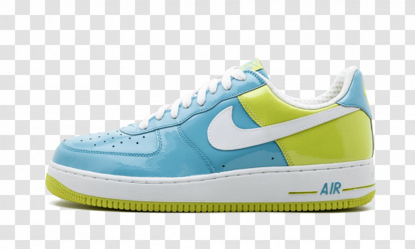 Air Force 1 Sneakers Skate Shoe Nike - Turquoise - One Transparent PNG