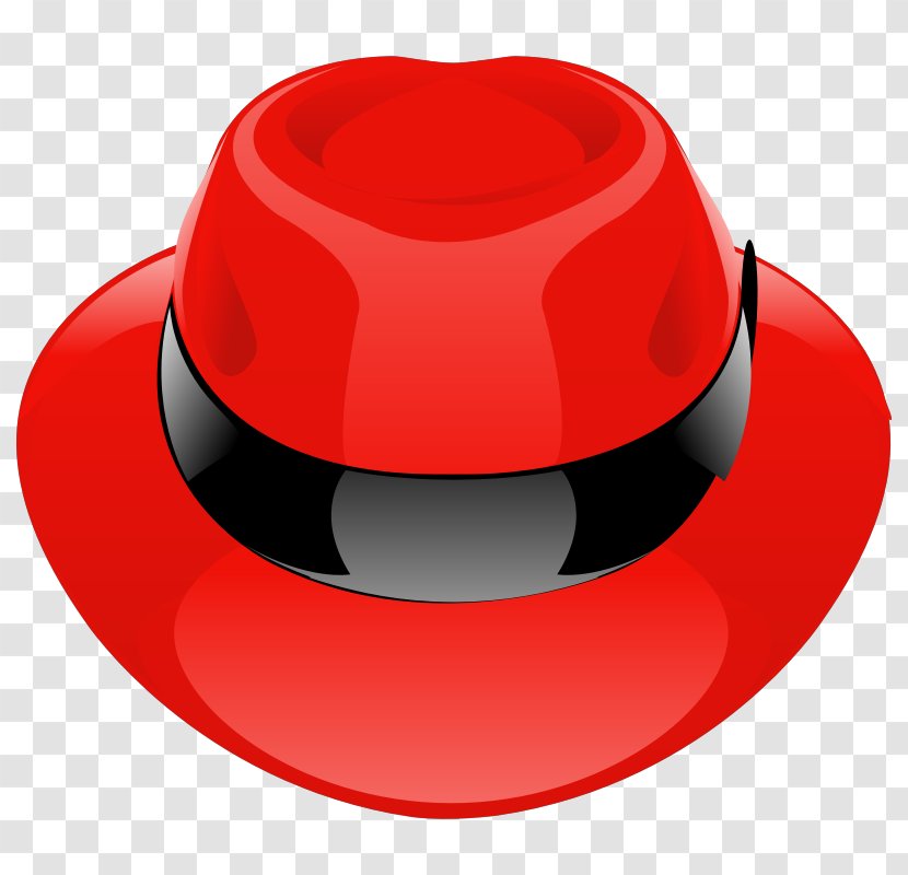 White Hat Red Linux Security Hacker Clip Art - Pictures Transparent PNG
