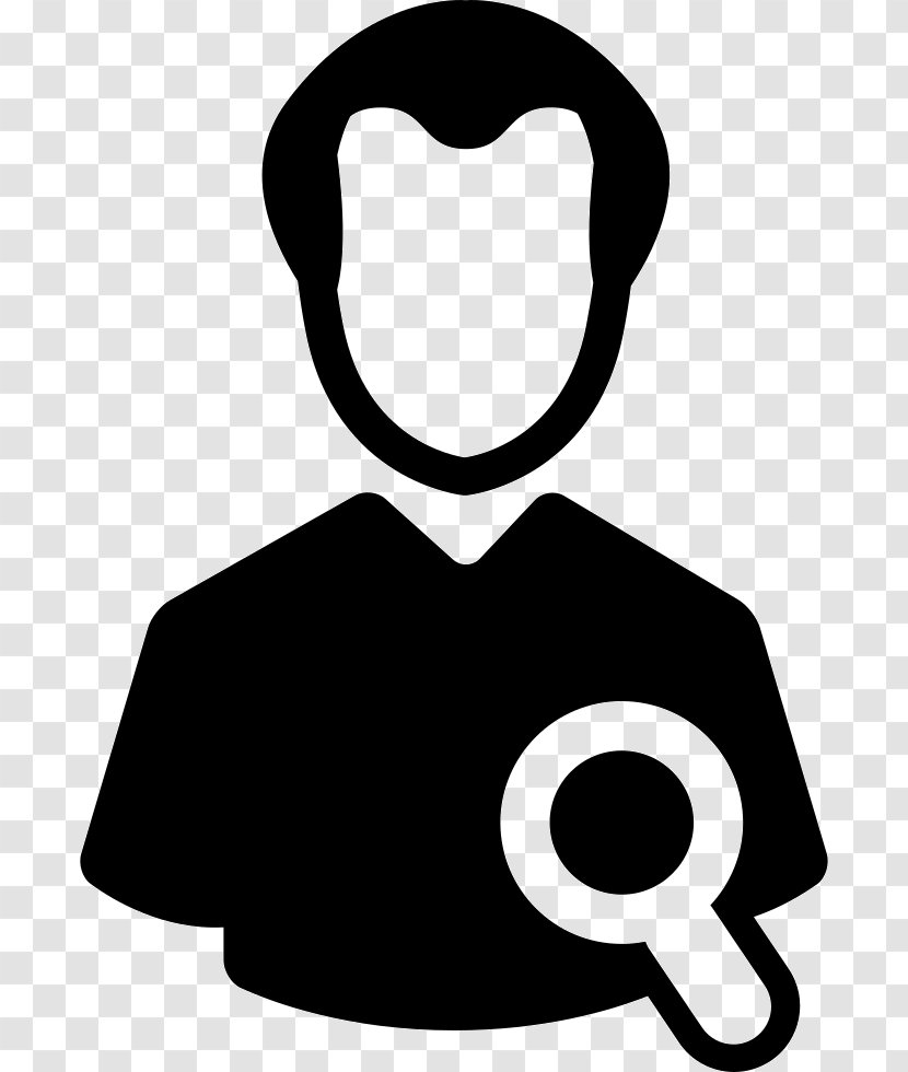 Clip Art User Share Icon Magnifying Glass - Silhouette Transparent PNG
