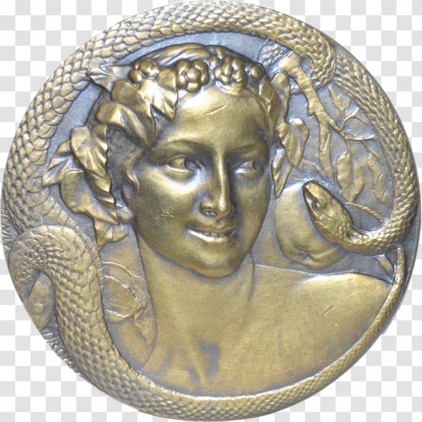 Medal Bronze Coin 01504 Silver - Brass - Art Deco Transparent PNG