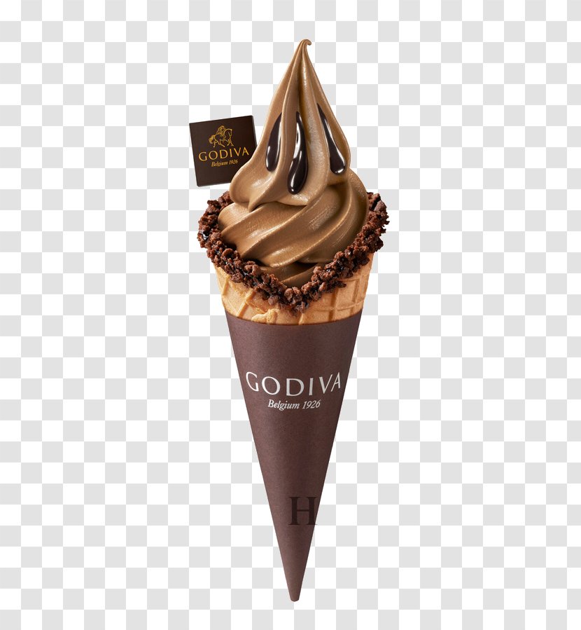 Ice Cream Cone Gelato White Chocolate Belgian - Frozen Dessert Transparent PNG