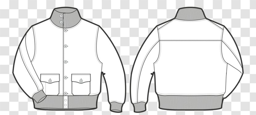 Flight Jacket Sleeve Technical Drawing - Flower - Sketch Transparent PNG