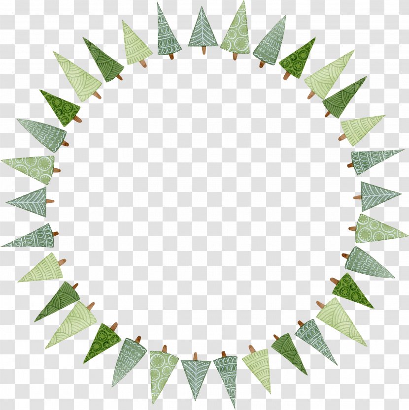 Christmas Tree Circle Clip Art - Shape - Pretty Creative Ring Transparent PNG
