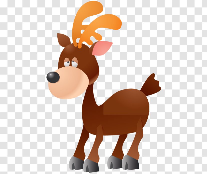 Reindeer Rudolph Moose Clip Art - Deer Transparent PNG