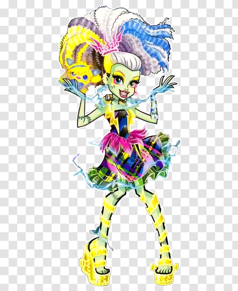 Frankie Stein Monster High Doll Lagoona Blue Silvi - Watercolor Transparent PNG