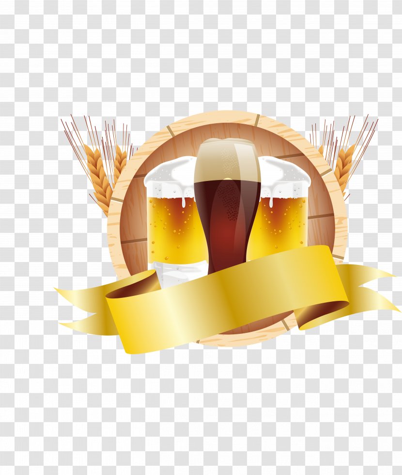 Beer Budweiser Oktoberfest Carbonated Drink Keg - Golden Ribbon Poster Transparent PNG