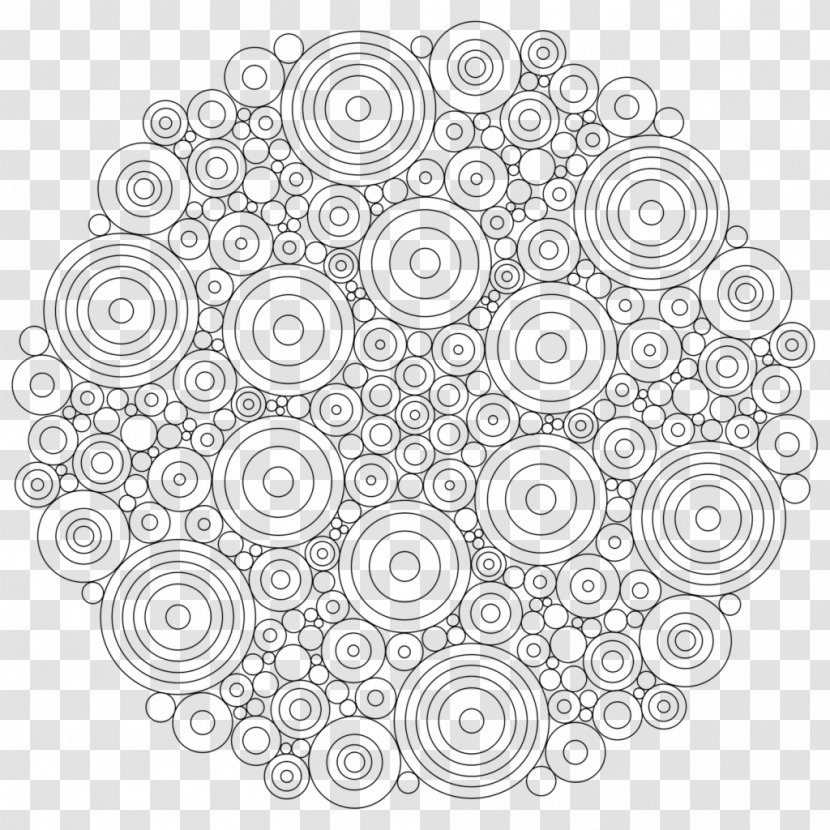 Coloring Book Mandala Adult Drawing - Flower - Brown Pattern Background Transparent PNG