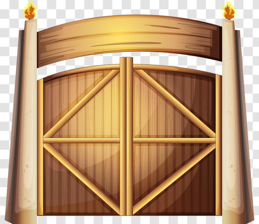Gate Royalty-free Cartoon Illustration - Hardwood - Cottage Door Transparent PNG