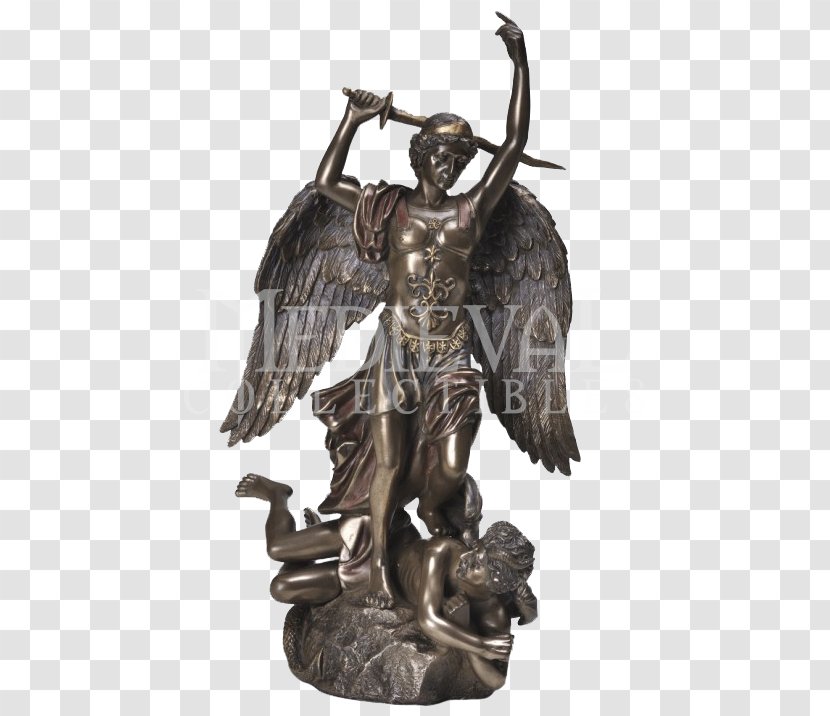 Michael Lucifer Statue Sculpture Archangel - Classical - Angel Transparent PNG