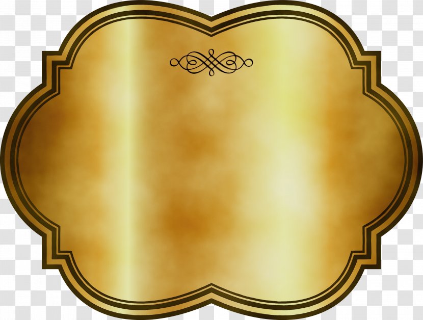 Background Banner Frame - Paint - Brass Metal Transparent PNG