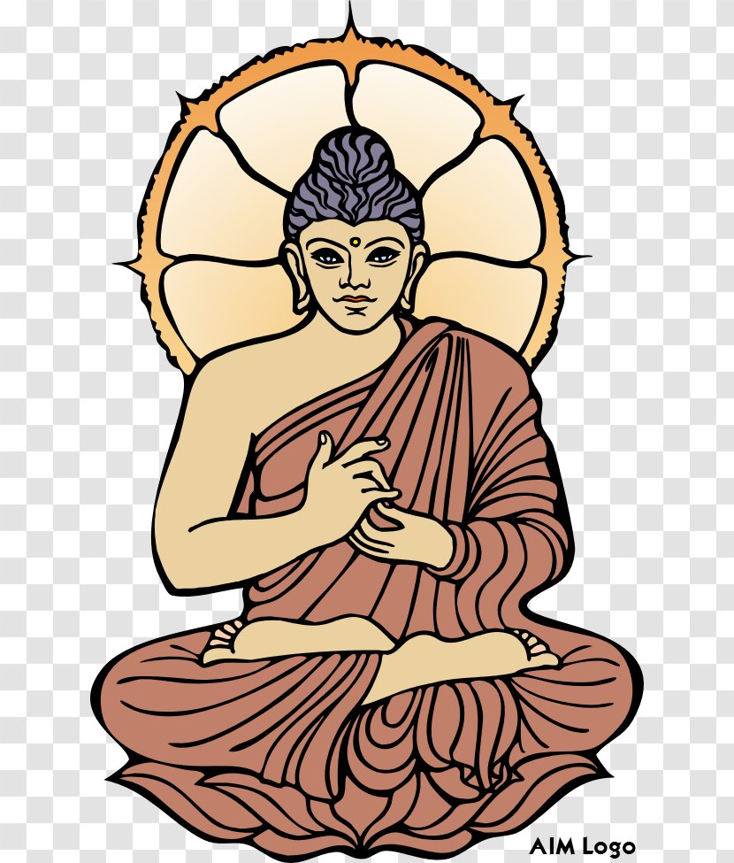 Clip Art Illustration Human Behavior Gautama Buddha Cartoon - Buddhist Logo Transparent PNG