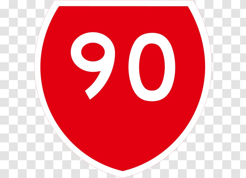 New Zealand State Highway 90 Click-n-say - Symbol - Red Transparent PNG