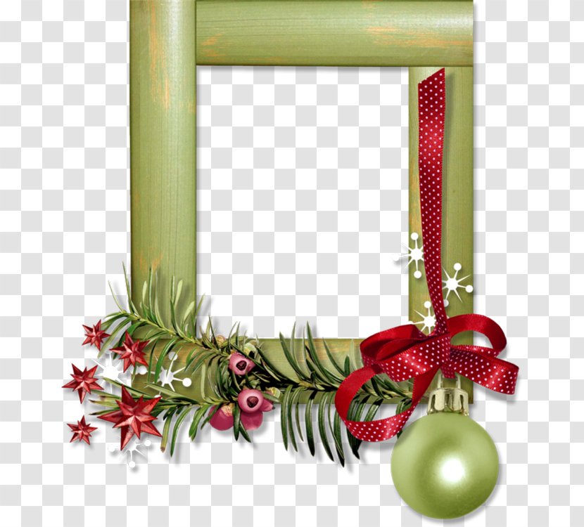 Christmas Decoration Picture Frame Holiday - Gift - Green Transparent PNG