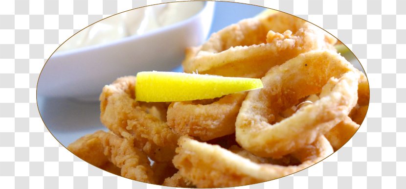 Squid As Food Roast Mediterranean Cuisine Take-out Frying - Cartoon - Deep Fried Onion Rings Transparent PNG